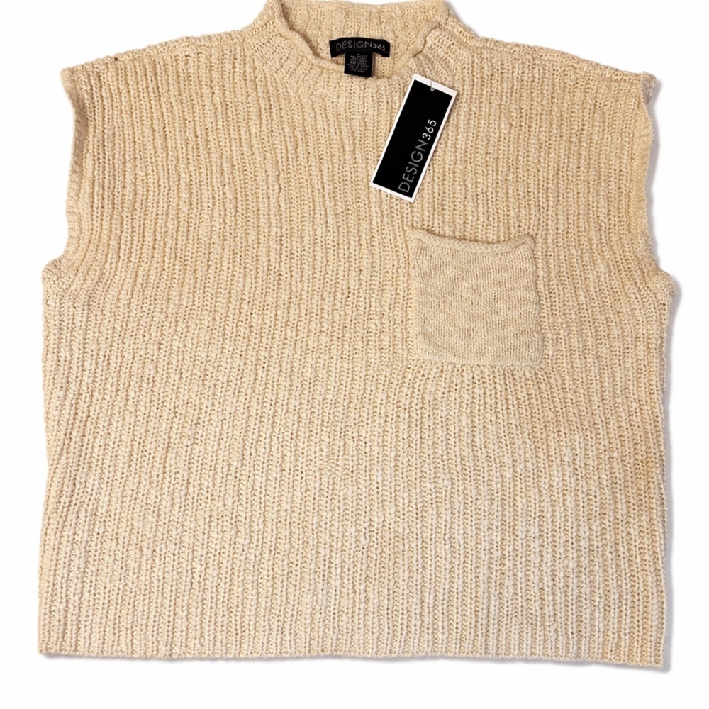 NWT Design365 Dune Sleeveless Ribbed Knit Sweater Vest | - Picture 4 of 4